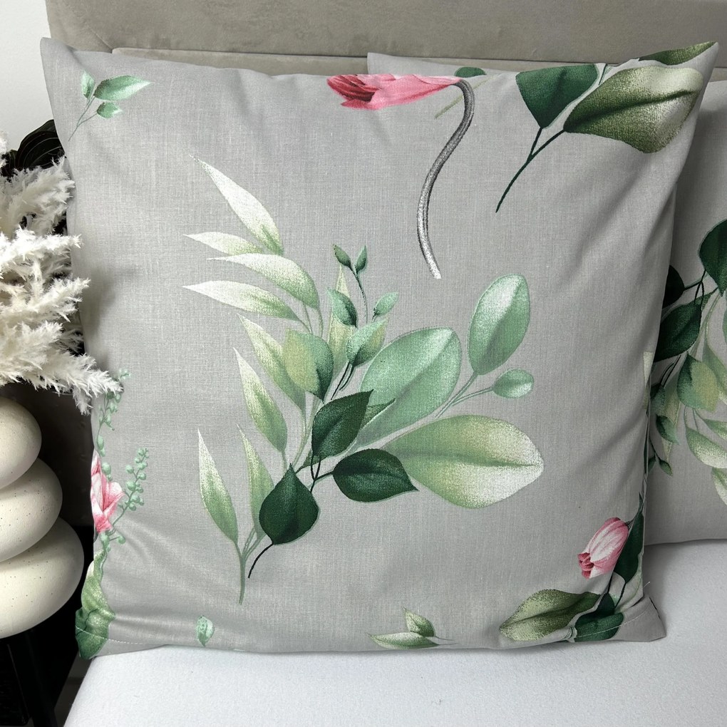 INTERMEDIC SK Obliečka na vankúšik Magnólia Sivá 40x40cm