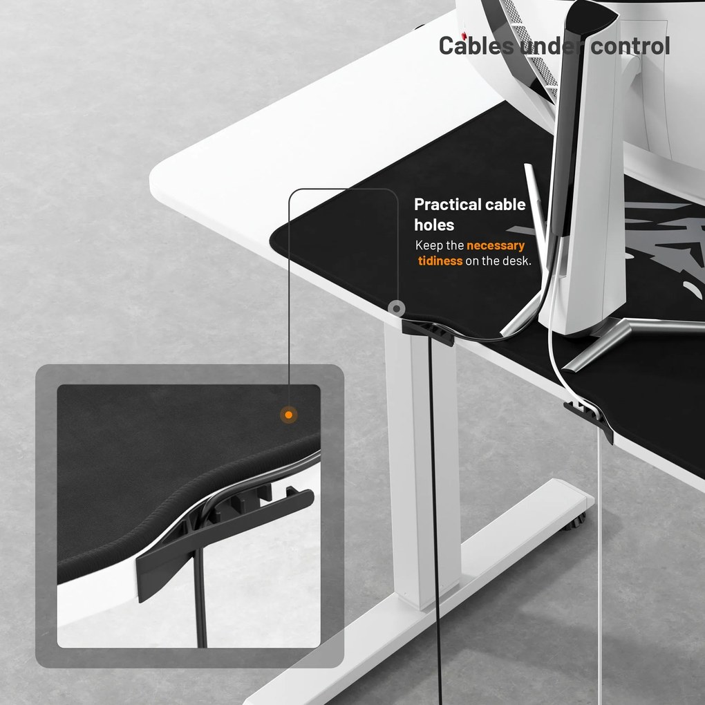 Výškovo nastaviteľný stôl Diablo X-Tensio 1100 biely