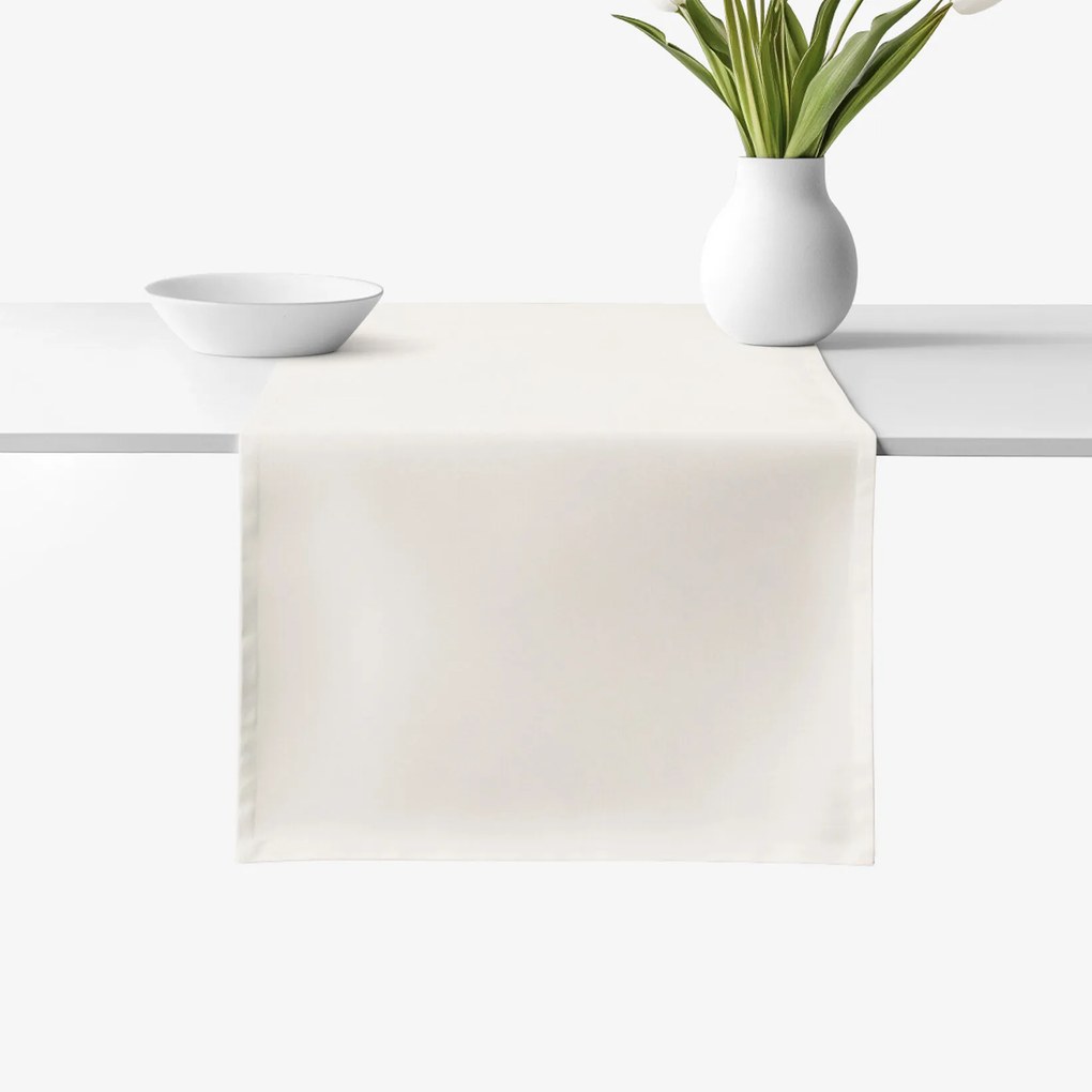 Goldea behúň na stôl 100% bavlnené plátno - slonová kosť 50x120 cm