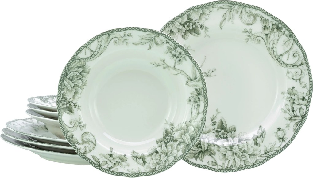 XXXLutz JEDÁLENSKÝ SERVIS Adelaide Grün 8-dielne Creatable - Online Only bytové doplnky - 007768073504