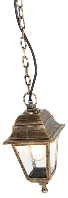 Klasické vonkajšie závesné svietidlo starožitné zlato IP44 - Capital