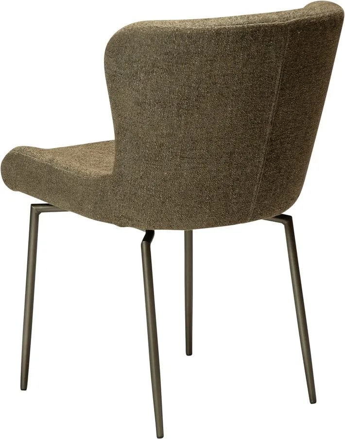 Khaki čalúnená jedálenská stolička Glam – DAN-FORM Denmark