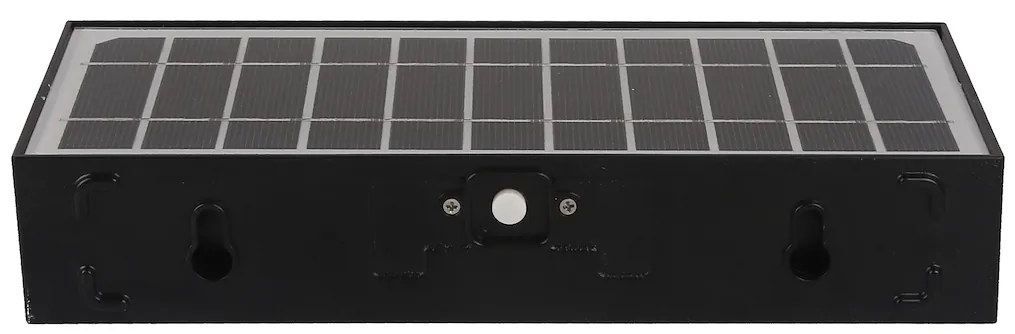 Ecolamp Exteriérové solárne nástenné LED svietidlo Brick, 1x LED 6w, čierna, pohybový senzor