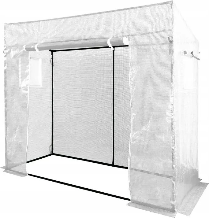 Praktický záhradný fóliovník na pestovanie, 200 x 77 x 168/146 cm