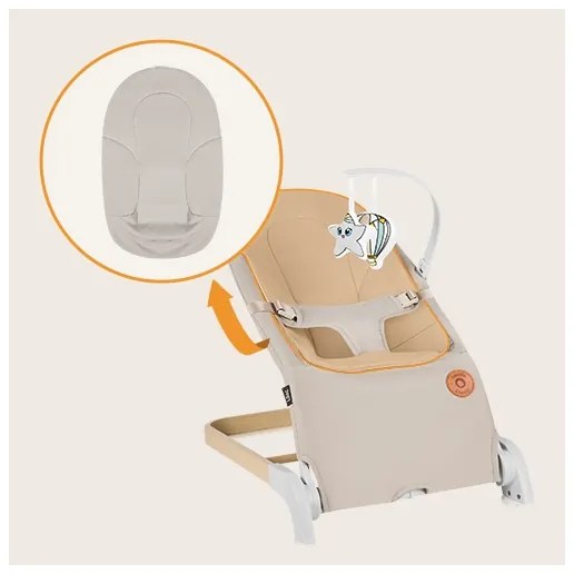 Lionelo - Detská hojdačka LILAC béžová