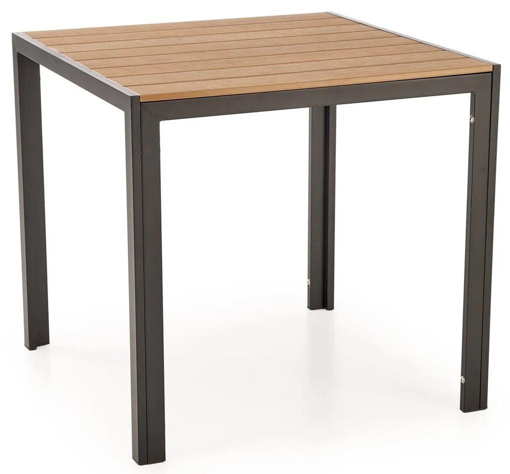 Záhradný stôl Fierro 80 cm hnedý/čierny
