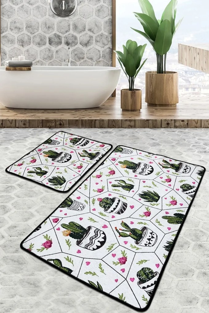 Súprava 2 kusov kúpeľňových predložiek Glauce viacfarebná