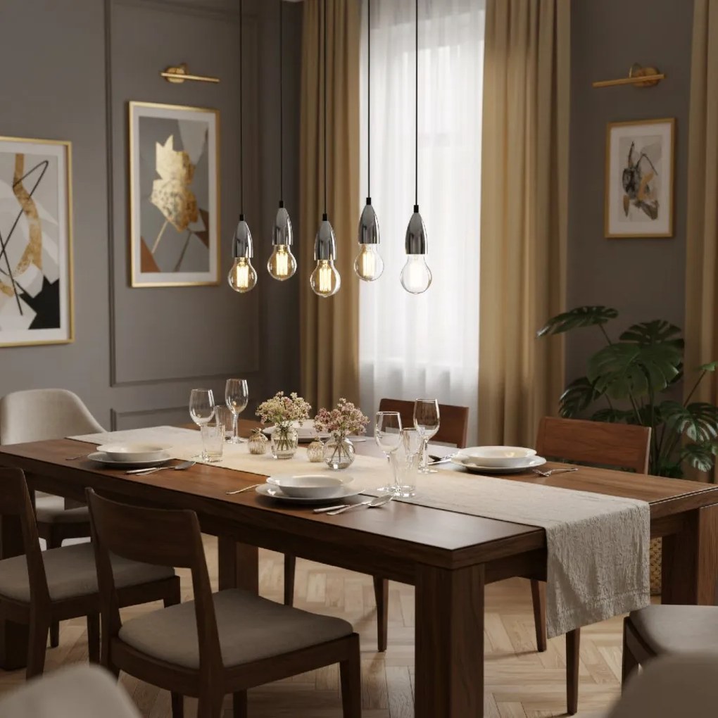 Toolight Toolight, stropná lampa závesná 1xE27, APP358-1CP, chróm, OSW-08424