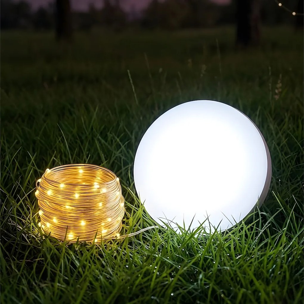 Solárna LED svetelná reťaz Corda, 9000k + 3000k, 8m