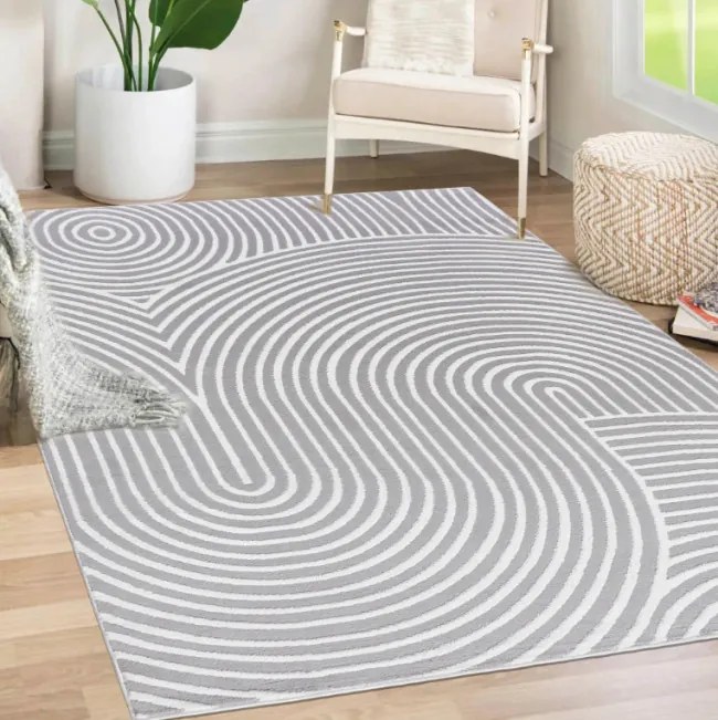 Koberec ELLEN NG83B sivý / biely