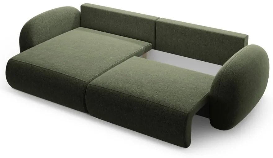 Zelená ženilková rozkladacia/s úložným priestorom rohová pohovka Tonale – Cosmopolitan Design