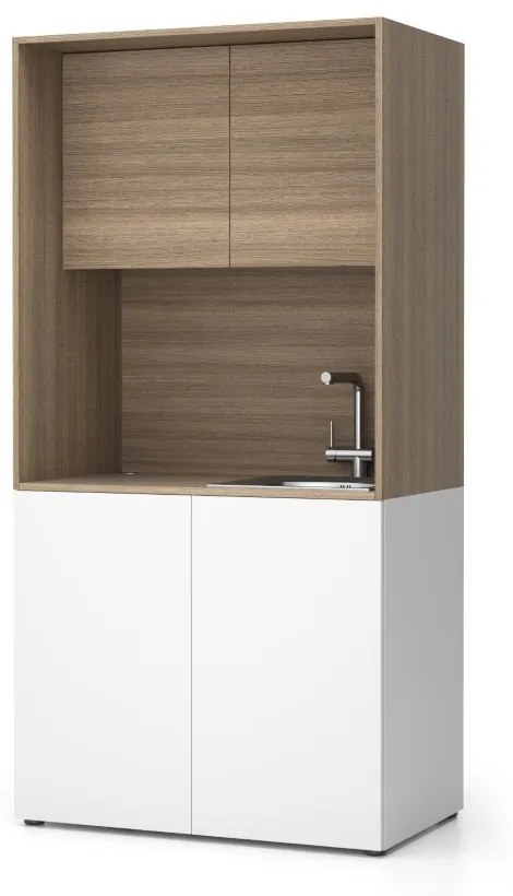 PLAN Kuchynka NIKA s drezom a batériou 1000 x 600 x 2000 mm, dub prírodný, pravé