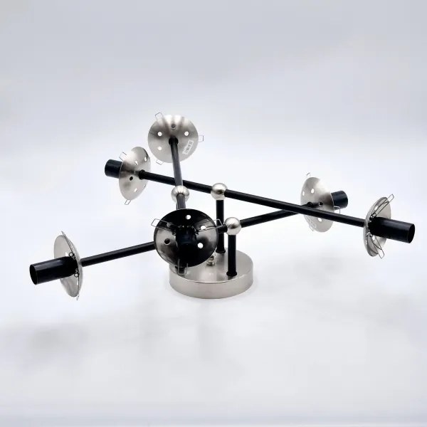 Prisadený luster MALENA 6xE14/5W/230V matný chróm/dymová