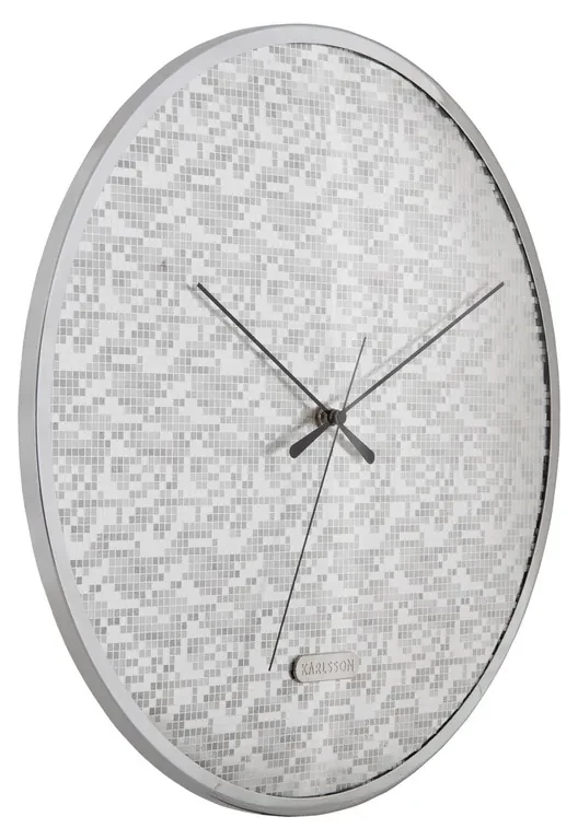 Karlsson 6005SI dizajnové nástenné hodiny strieborná, pr. 40 cm