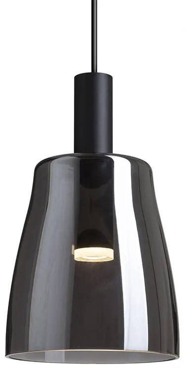 RENDL R13652 BELLINI LED závesné svietidlo, sklenené čierna dymové sklo