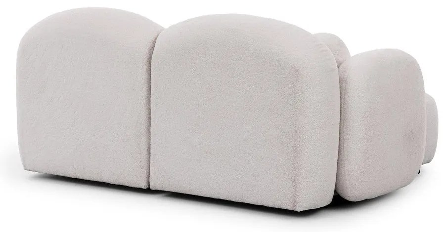 Krémová rohová pohovka z textílie buklé (ľavý roh/s leňoškou) Orbit – Ropez