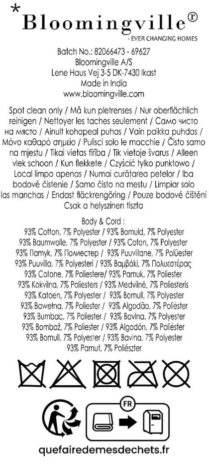 Hojdacia sieť 205 cm Remo – Bloomingville