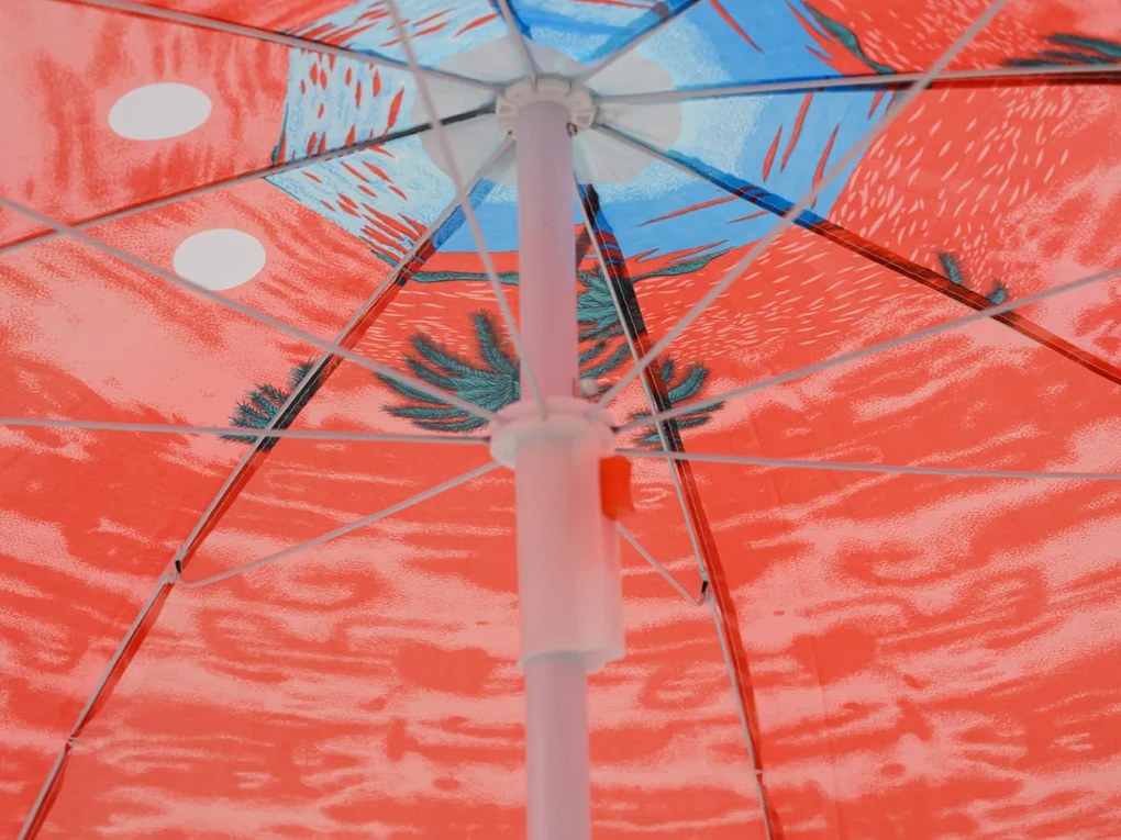 Slnečník PALM BEACH 180 cm, červený