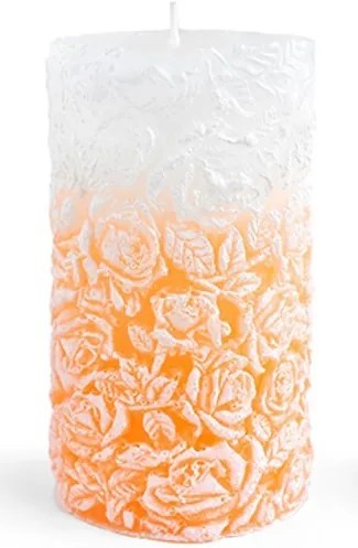 Parafínová svíčka DREAM 8x18,5 cm oranžová