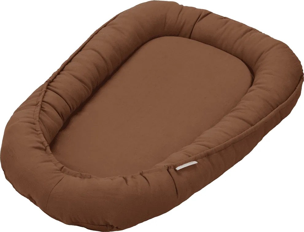 Ľanové hniezdo pre bábätko čokladové