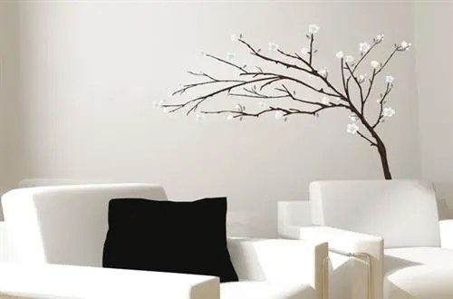 Samolepky na stenu, rozmer 50 x 70 cm, strom s bielimi kvetmi WS008, IMPOL TRADE