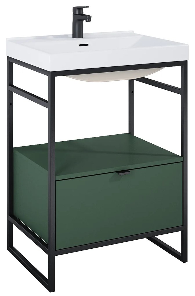 Elita Indus, skrinka pre rám 60cm, zelená matná, ELT-168749