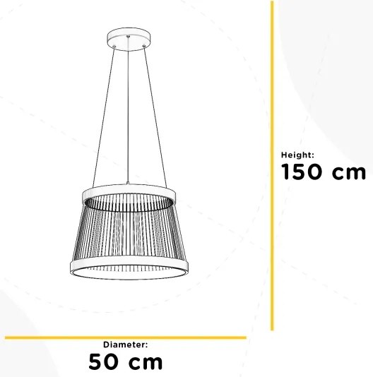 ONLI - LED Luster na lanku MATE LED/40W/230V 4000K čierna