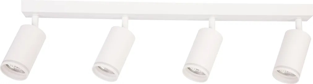 Bodové svietidlo Pipe Ring, 4x biele kovové tienidlo, w