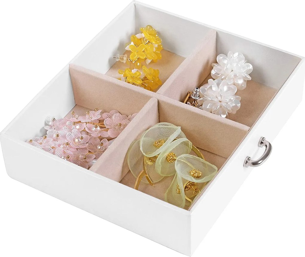 Šperkovnica Livia1, 12x17,5x13,5 cm, biela