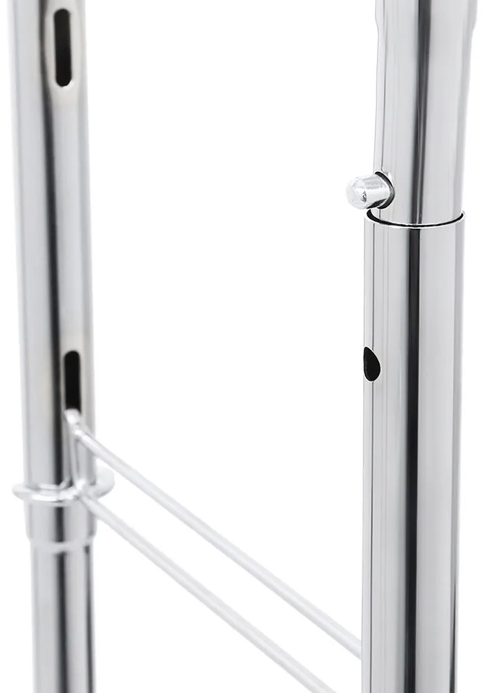 Nastaviteľný stojan na oblečenie s nastaviteľnou výškou a šírkou, strieborný