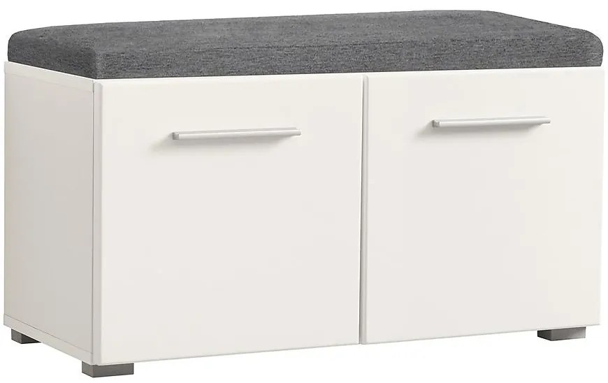 Skrinka na topánky Beny 2d Biely/Biely Lesk 11008567