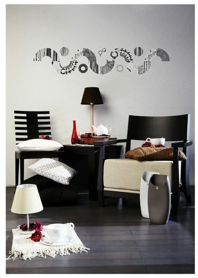 Samolepka Ambiance Grey And Black Circles