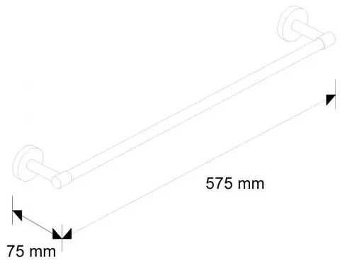 Vešiak na uteráky L500, 57,5 cm