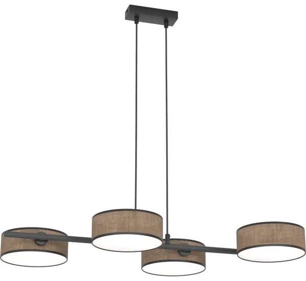 Závesný luster na lanku DRUMZ 4xE14/10W/230V hnedý