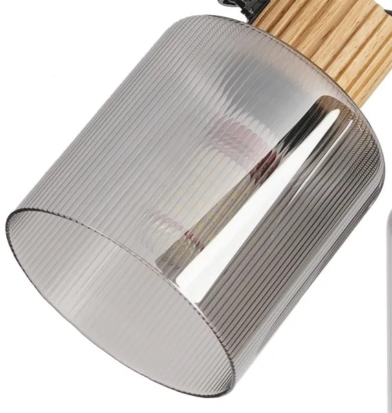 Brilagi - Bodové svietidlo HYGGE 3xE14/15W/230V drevené/dymové