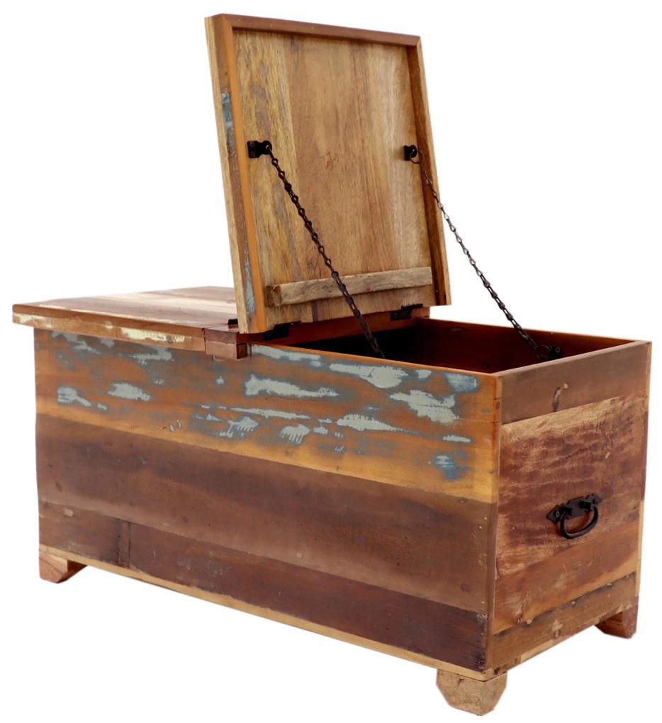 furniture-nabytek.cz - Starobylá truhla 90x45x45 z recyklovaného mangového dreva