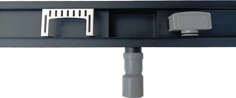 BPS-koupelny Sprchový odtokový žľab DL01 WAVE G5 HYD-2671 50 cm, čierny