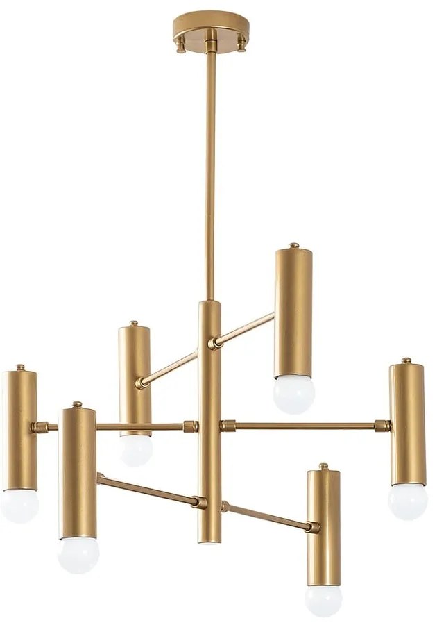 Závesné svietidlo v zlatej farbe s kovovým tienidlom Gharib – Opviq lights