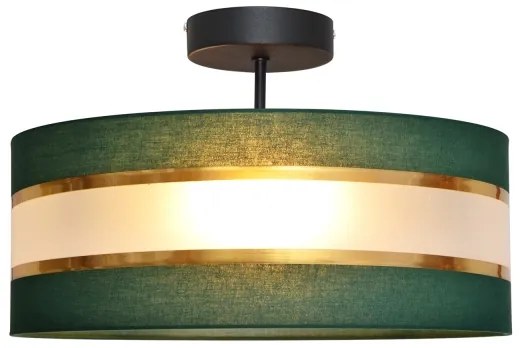 Luster na tyči HELEN 3xE27/15W/230V zelená/zlatá