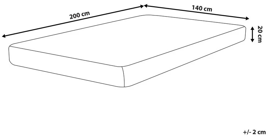 Penový matrac 140x200 cm ALERIA. Vlastná spoľahlivá doprava až k Vám domov. 1022524