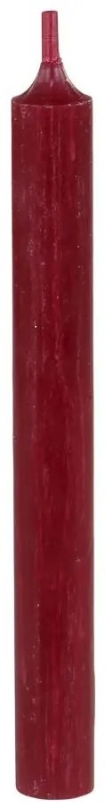 Červená úzka sviečka dinner red - Ø 2*18cm / 7h