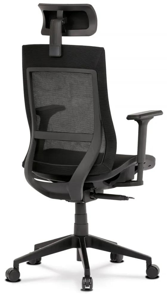 Kancelárska ergonomická stolička VEGA - sieťovina, čierna