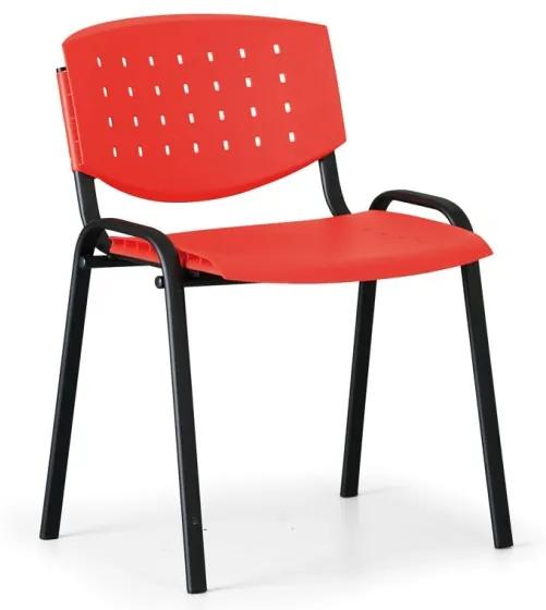Antares Jednacia stolička TONY, červená, konštrukcia čierna