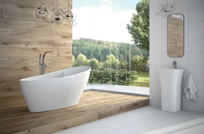 Besco Voľne stojaca vaňa z liateho mramoru Keya Matt 165x70 BESCO-Typ výpuste: Click-Clack s horným čistením, chróm, BESCO-Rozmery: 163,5x70,5, BESCO…