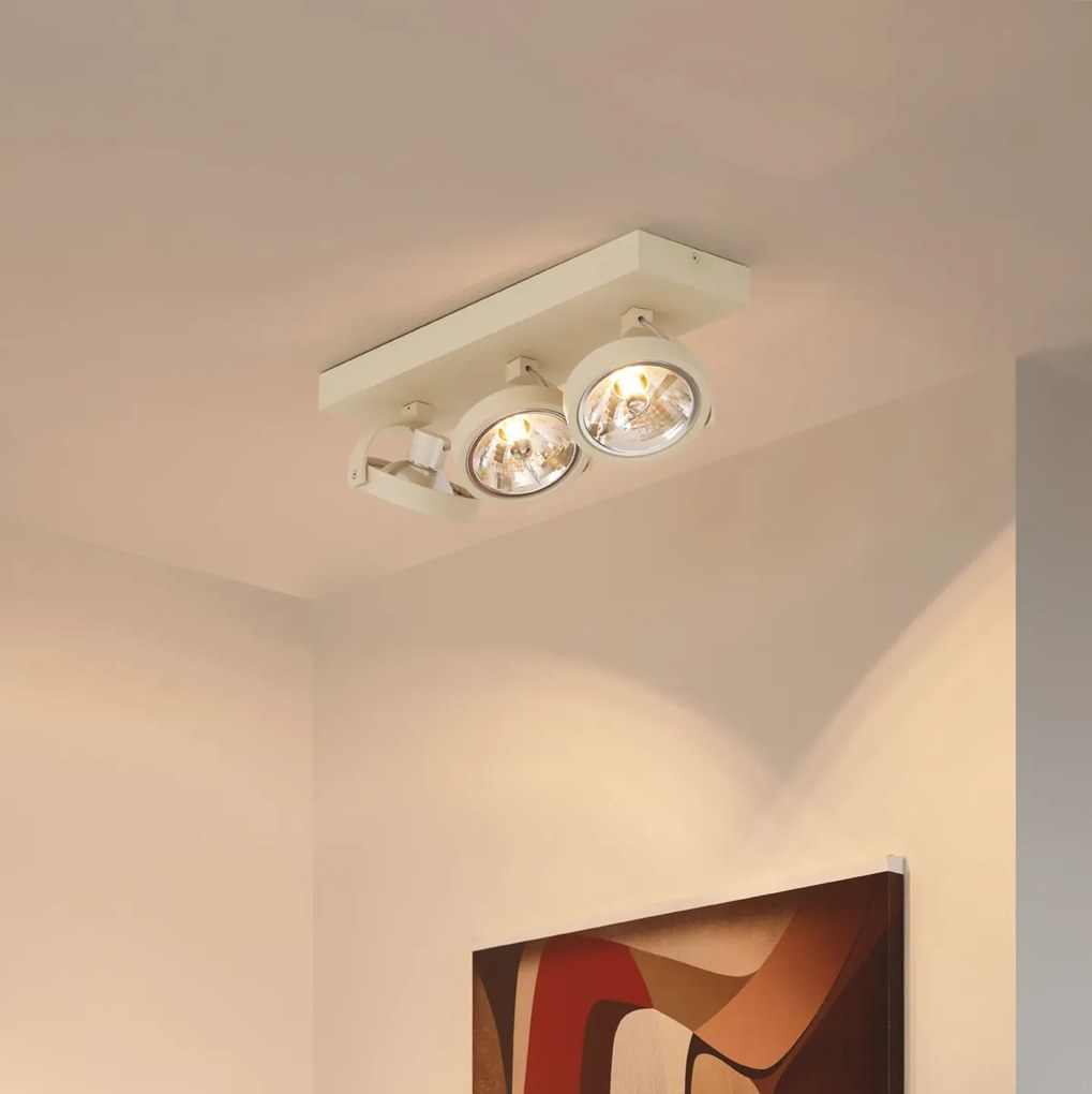 Moderné stropné bodové svetlo béžové G9 okrúhle nastaviteľné 3-svetlo - Go