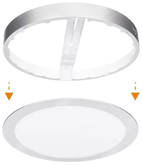 Solight WD244-S - LED panel 2v1 24W/230V 3000/4000/6000K pr. 30 cm IP54 stropný