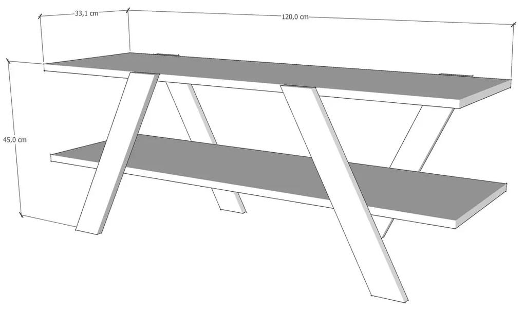 TV stolek APRIL 120 cm bílý