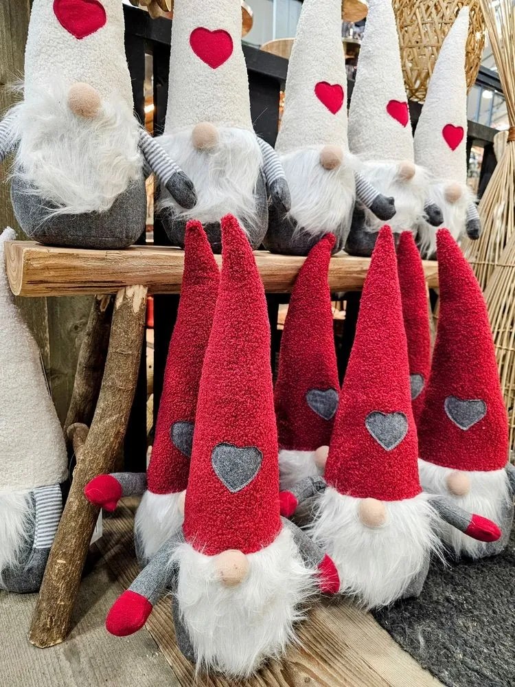 Dverná zarážka skřítek Gnome v béžovej čiapke - 25*21*26 cm