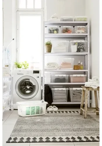 SmartStore Úložný box s bielymi klipmi Classic, 21 l, 21 l