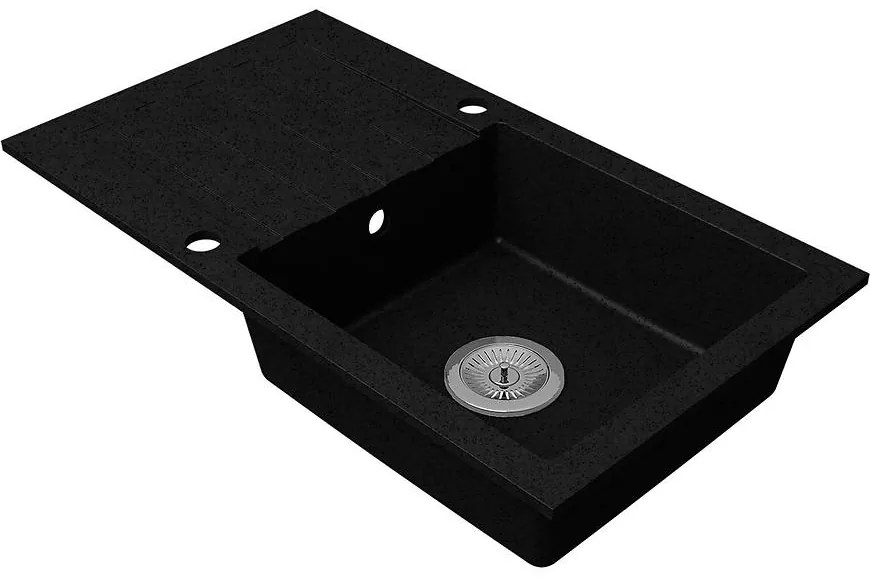 Granitový drez 1K 780x480 čierna